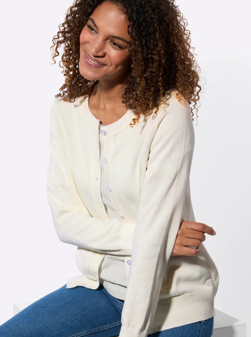 Witt Cardigan, Ecru, – Produktbild 2 von 2
