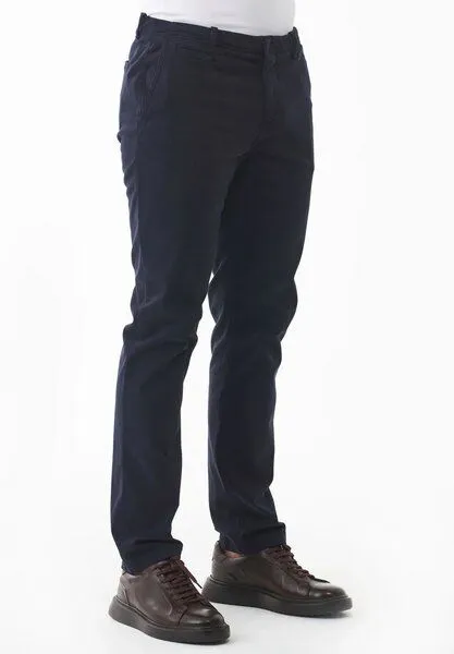 ORGANICATION ORGANICATION Tapered-Fit Hose aus Bio-Baumwolle, Dark navy, – Produktbild 3 von 4