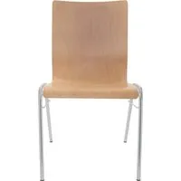 Besucherstuhl 'A45' Buche, Gestell silber, Steg – Produktbild 1 von 1