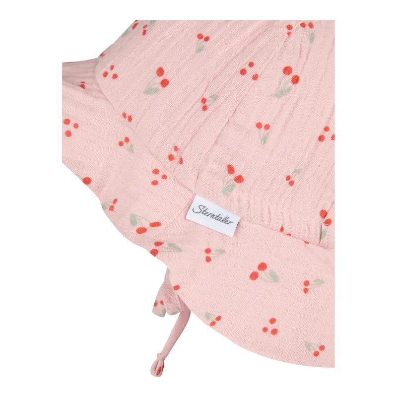 Sterntaler Sterntaler Musselin-Sonnenhut mit Nackenschutz Kirschen, Rosa, – Produktbild 2 von 3