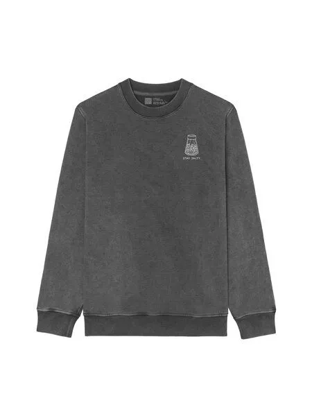 FUXBAU FUXBAU Männer Stay Salty Sweater - salzschwarz, Salzschwarz, – Produktbild 3 von 4