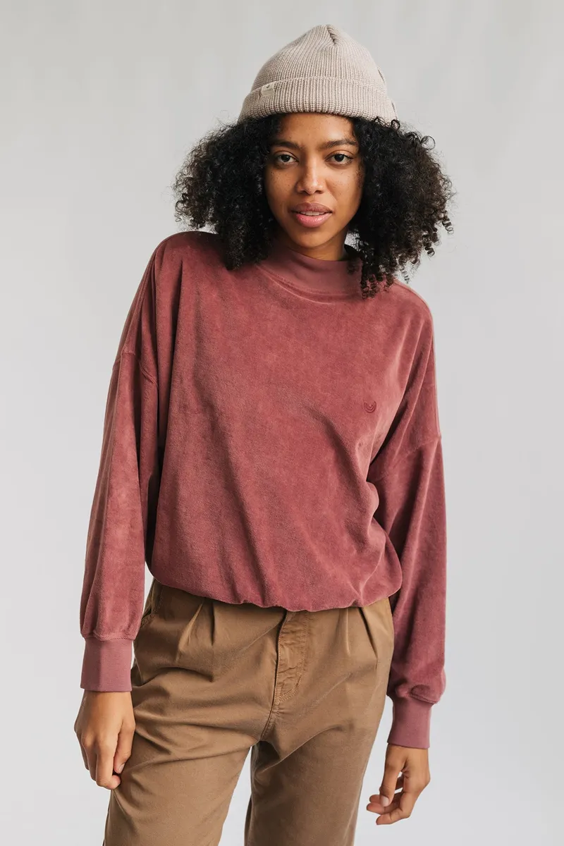 TWOTHIRDS TWOTHIRDS Damen vegan Sweatshirt Binz Rose Braun, Braun, – Produktbild 1 von 2
