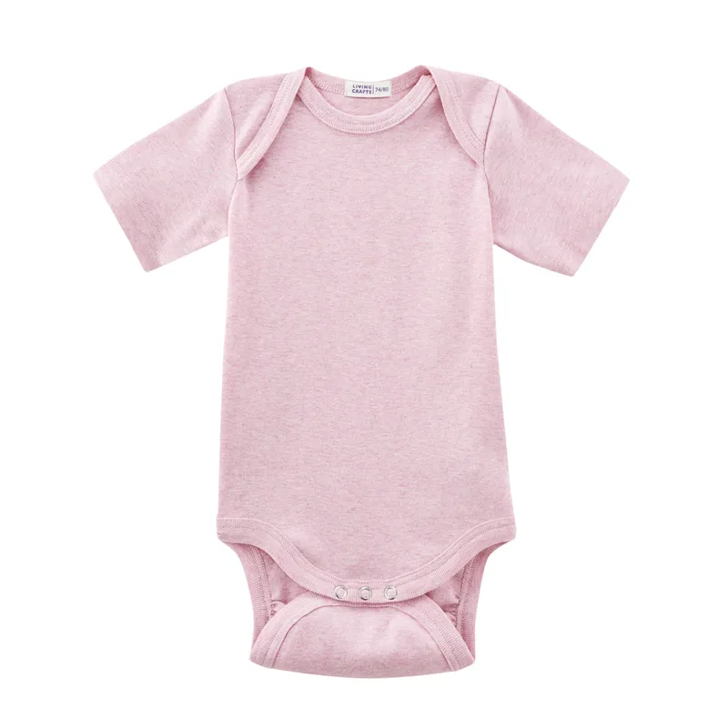 Living Crafts LIVING CRAFTS - Babys Kurzarm-Body - Pink (100% Bio-Baumwolle), Nachhaltige Mode, Bio Bekleidung, Pink, – Produktbild 1 von 2
