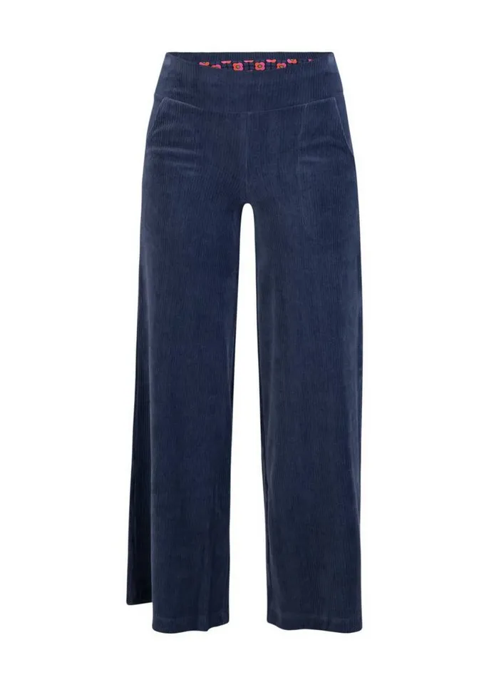 blutsgeschwister blutsgeschwister Cordhose - Bequeme Culotte in Feincord-Optik mit High-Waist für Damen, Blau, – Produktbild 1 von 5