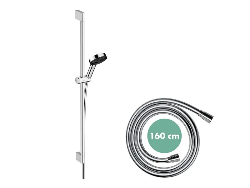Grohe Grohe Brausegarnitur Hansgrohe Brausegarnitur 3 Strahlarten Pulyify, Silberfarben, – Produktbild 3 von 5