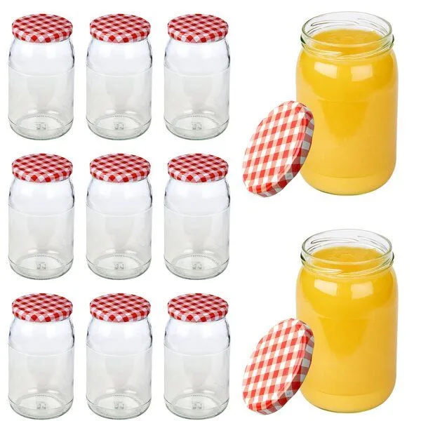 mikken mikken große Einmachgläser 900ml mit Schraubdeckel TO82 Vorratsgläser – Produktbild 1 von 8