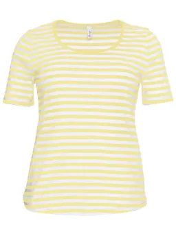 sheego Streifenshirt zitrone-weiß – Produktbild 1 von 1