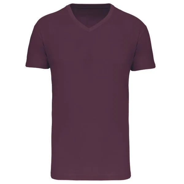Greenspired Greenspired Basic Unisex Bio V Neck T- Shirt 145 g/m² S - 5 XL, Weinrot, – Produktbild 1 von 1