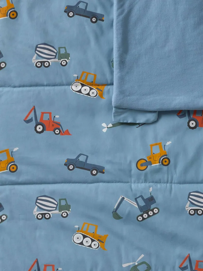 Vertbaudet Kinder Schlafsack mit Printmuster und Material, Blau bedruckt, – Produktbild 3 von 3