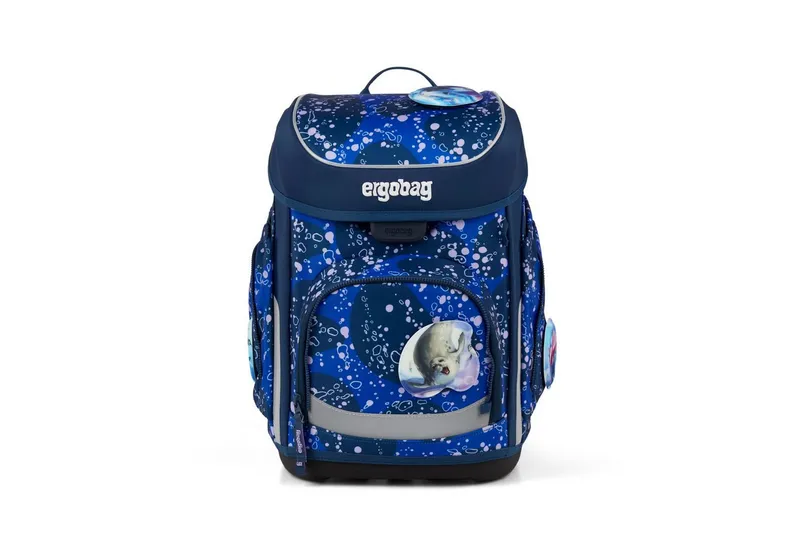Ergobag Ergobag Schulranzen Schulranzen-Set CUBO OzeanBärwohner 5-teilig (5-teilig), ergonomisch, höhenverstellbar, Your-Size-System, ab 1. Klasse, Blau, – Produktbild 3 von 4