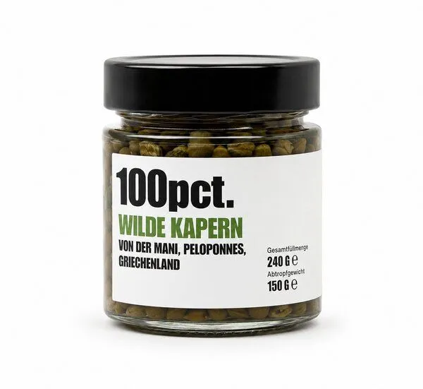100pct. 100pct. Wilde Kapern von der Mani in Salzlake – Produktbild 1 von 1