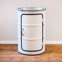 Lockengelöt Lockengelöt Hausbar aus einem Hamburger Ölfass, Cremeweissschwarz (gepulvert), – Produktbild 2 von 4