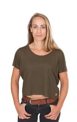 Life-Tree Life-Tree Ecovero Shirt für Damen "Basic" in Fern Green/Mulberry – Produktbild 1 von 1