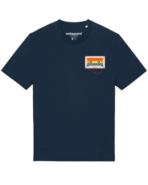 watapparel watapparel T-Shirt Unisex Rainbow Cassette, French navy, – Produktbild 1 von 3