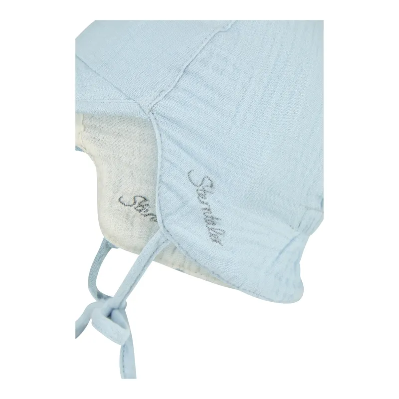 Sterntaler Sterntaler Musselin-Wendemütze mit Nacken- und UV-Schutz, Hellblau | natur, – Produktbild 3 von 3