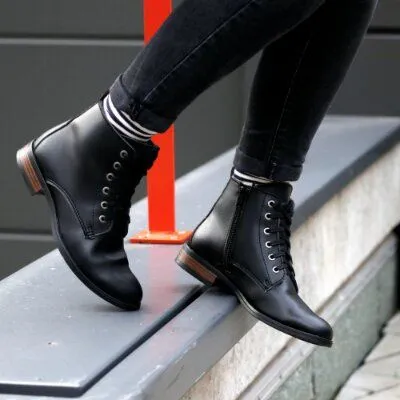 Fairticken Fairticken Vegane Stiefelette TOMAR mit Fütterung, Schwarz, – Produktbild 2 von 4