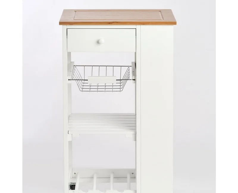Zeller Present Küchenwagen, mit 4 Rollen, Weiß, – Produktbild 1 von 5