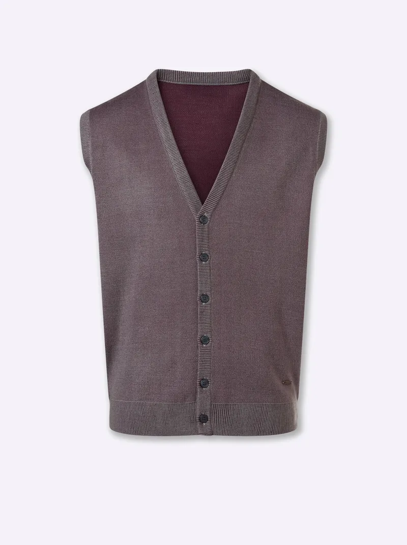 marco donati Strickweste, Burgund-meliert, – Produktbild 1 von 2