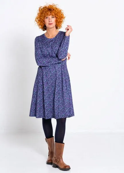 Heidekönigin Heidekönigin Glockenkleid Clara bedruckt, Anemone, – Produktbild 2 von 4
