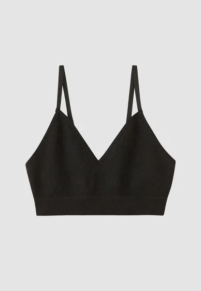 recolution Damen Rib Bra aus Bio-Baumwollmix - KALMIA - recolution, Black (schwarz), – Produktbild 1 von 4