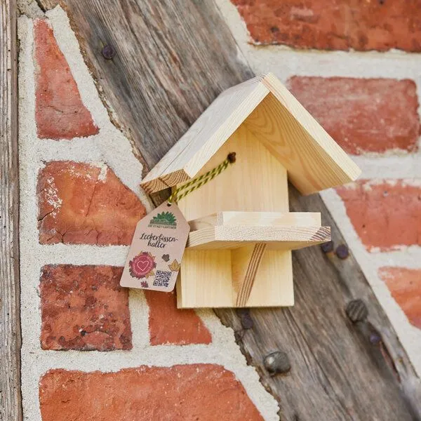 Die Stadtgärtner Die Stadtgärtner Halterung für Futterknödel I Schickes Meisenknödel-Häuschen aus Holz – Produktbild 2 von 3