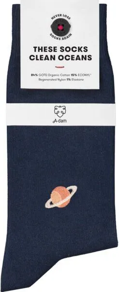 A-Dam A-Dam Socken mit Stickerei, Tony (blau), – Produktbild 3 von 3
