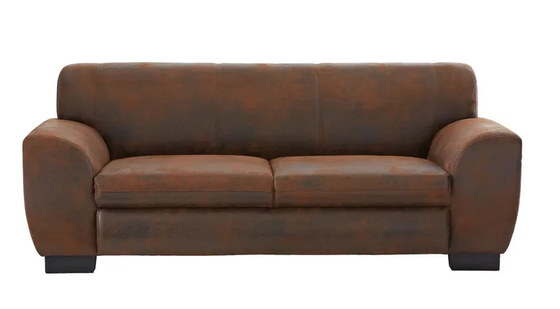 Home affaire Sofa Nika, 2 oder 3- Sitzer in Microfaser MELROSE, Braun, – Produktbild 3 von 5