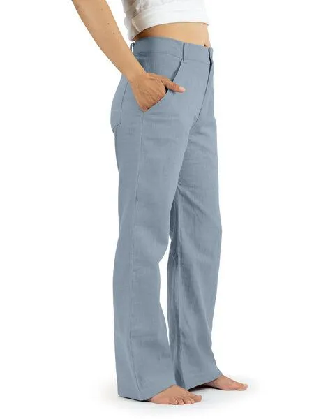 SCHAZAD Leinenhose APPROVAL von SCHAZAD, Taubenblau, – Produktbild 1 von 3