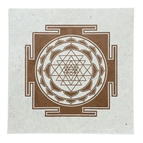 Veskor Cassiopeia Veskor Cassiopeia SRI YANTRA Meditations Linoldruck | 35 × 35 cm | Kupfer auf Naturweiß – Produktbild 1 von 4