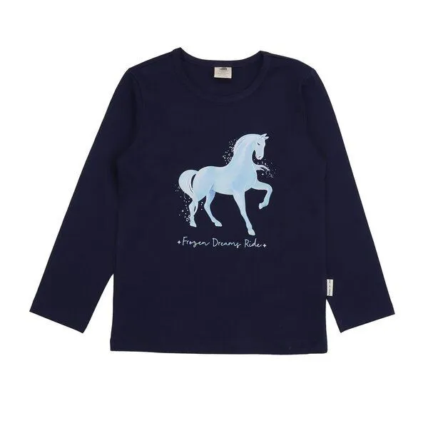Walkiddy T‑Shirt Bio-Baumwolle elastisch – Walkiddy, „Fantastic Wonderland“ | leicht, atmungsaktiv, hautfreundlich, nachhaltig produziert, vegan, pflegeleicht, Dunkel blau, – Produktbild 2 von 3