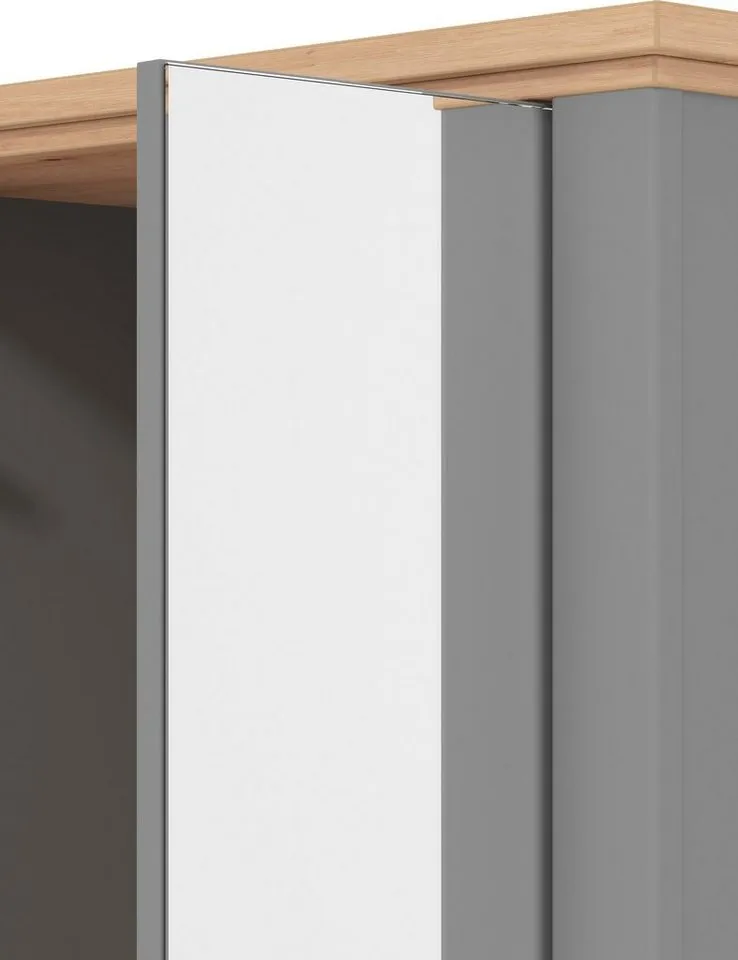Home affaire Garderobenschrank Valencia, Grau, – Produktbild 5 von 5