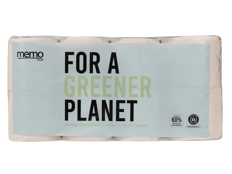 Memo Memo Toilettenpapier 3-lagig (150 Blatt), 8 Rollen – Produktbild 1 von 1
