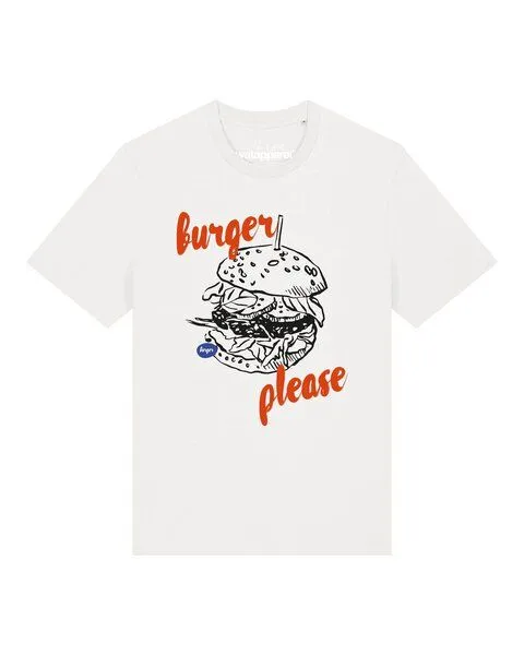 watapparel watapparel T-Shirt Unisex Burger please, Off white, – Produktbild 1 von 2