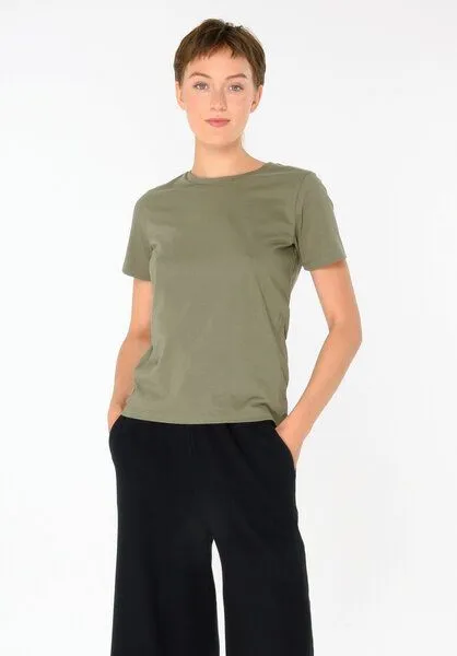 THOKKTHOKK ThokkThokk Damen T-Shirt TT85 aus Biobaumwolle, Deep lichen green (grün), – Produktbild 2 von 8