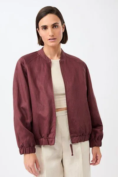 LangerChen LangerChen Bomberjacke aus Tencel®, Rubywood (rot), – Produktbild 4 von 4