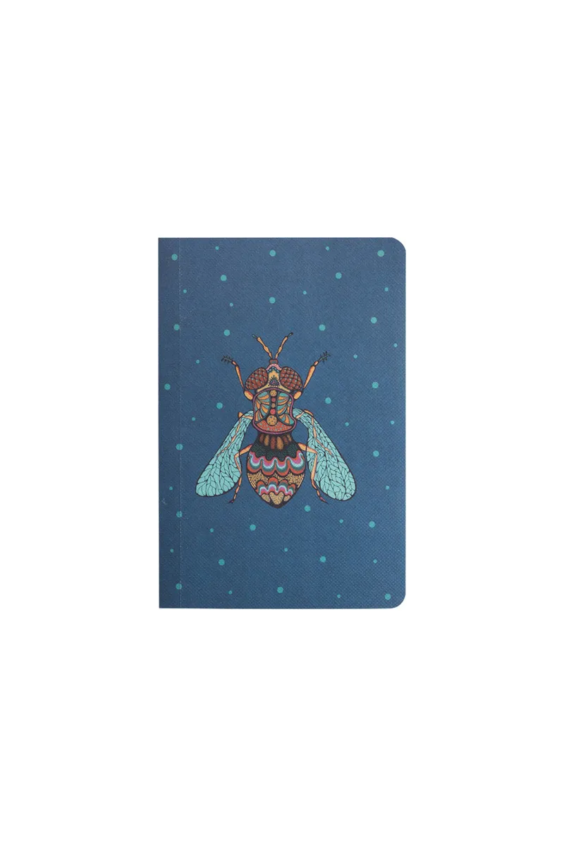 Tranquillo Notizbuch VIBRANT FLY - blau – Produktbild 1 von 2