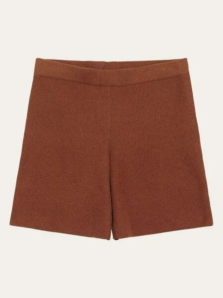 KnowledgeCotton Apparel KnowledgeCotton Apparel Gale Mid-Rise Racking Stitch Shorts, Braun (tiramisu), – Produktbild 2 von 4