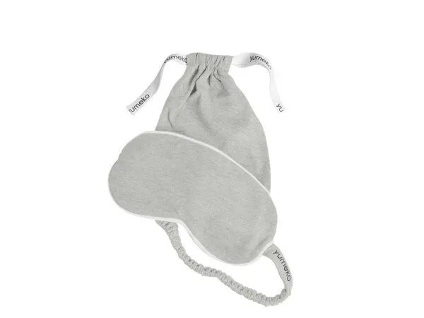 Yumeko Schlafmaske Jersey Yumeko aus Bio-Baumwolle, White grey, – Produktbild 1 von 1
