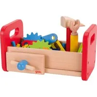 Goki goki Kinder Werkbank Werkzeugkiste aus Holz 36-teilig 27 x 20 x 15 cm, Mehrfarbig, – Produktbild 1 von 1