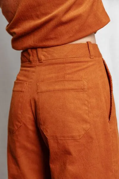 Jyoti - Fair Works Jyoti - Fair Works Bio-Baumwollcord Hose Damini, Bernstein, – Produktbild 3 von 4