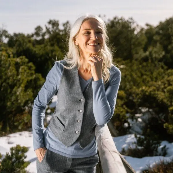 Living Crafts Living Crafts Langarm-Shirt - TARANA, Lavender dust (blau), – Produktbild 3 von 4