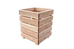 woodstore24 Rhombus Pflanzkasten aus Lärche Rhombusleisten, 31 cm (L) x 31 cm (B) x 40 cm (H) inkl. Pflanzeinsatz aus Kunststoff (anthrazit) – Produktbild 1 von 1
