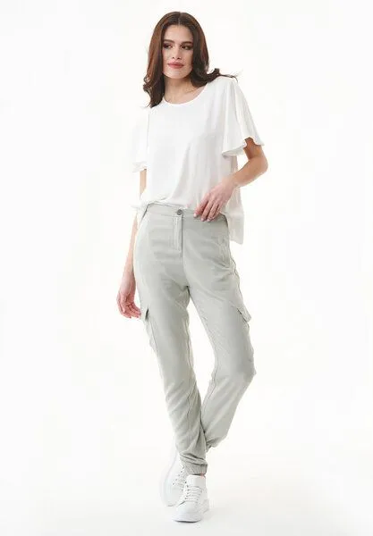 ORGANICATION ORGANICATION Cargohose aus LENZING ECOVERO, Grün(olive branch), – Produktbild 1 von 4