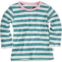 HANS NATUR Kinder Langarmshirt Bio-Baumwolle grün-off white Gr.86/92, Grün, – Produktbild 1 von 1