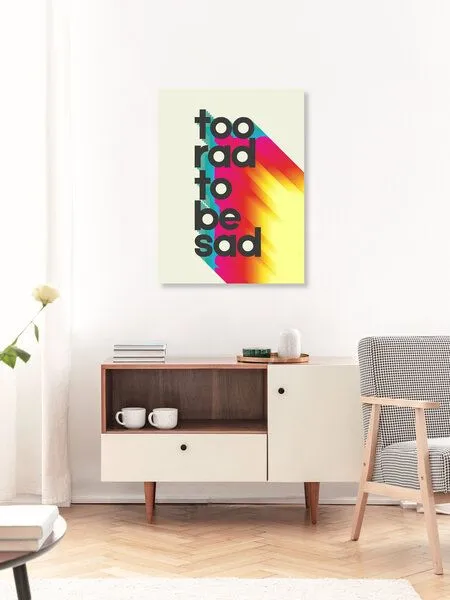Photocircle Photocircle Poster / Leinwandbild - Too Rad To Be Sad - neon rainbow – Produktbild 3 von 4