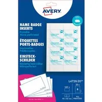 Avery Zweckform Avery Zweckform 160 Einsteckschilder mit Mikroperforation, 90 x 60 mm – Produktbild 1 von 1