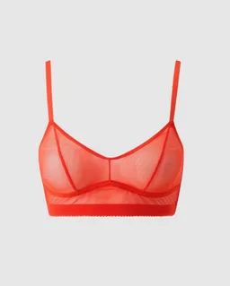 Understatement Understatement Damen vegan Bralette Balconette Mesh Feurig Rot – Produktbild 1 von 1