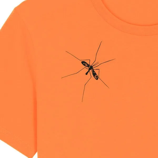Spangeltangel Spangeltangel T-Shirt "Schnake", Männershirt, Herrenshirt, bedruckt, Siebdruck, T-Shirt, Bio-Baumwolle, Orange, – Produktbild 2 von 3