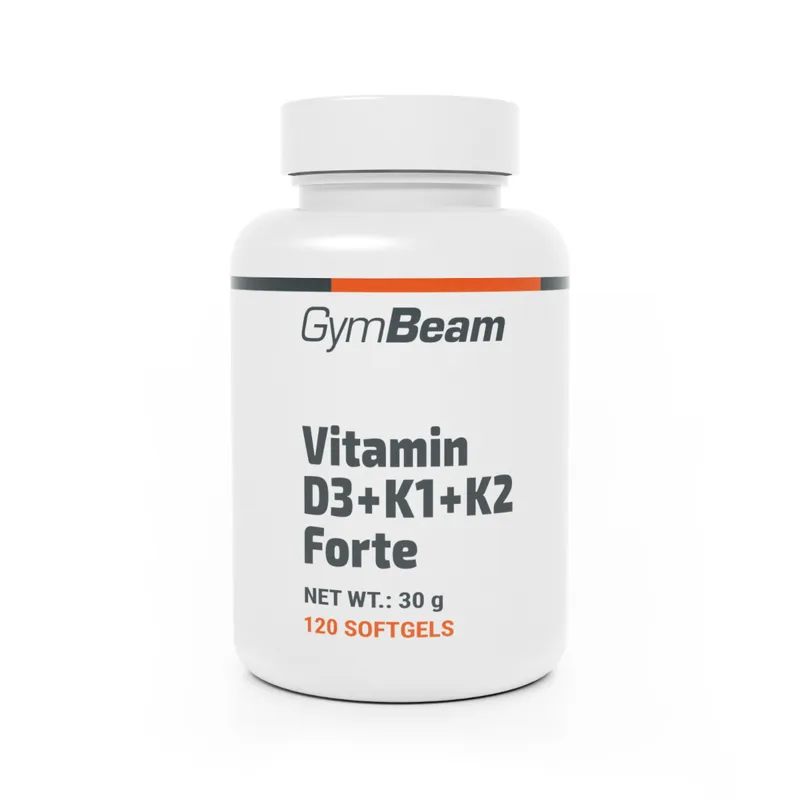 GymBeam GymBeam Vitamin D3+K1+K2 Forte 120 Kapseln – Produktbild 1 von 1