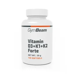 GymBeam GymBeam Vitamin D3+K1+K2 Forte 120 Kapseln – Produktbild 1 von 1